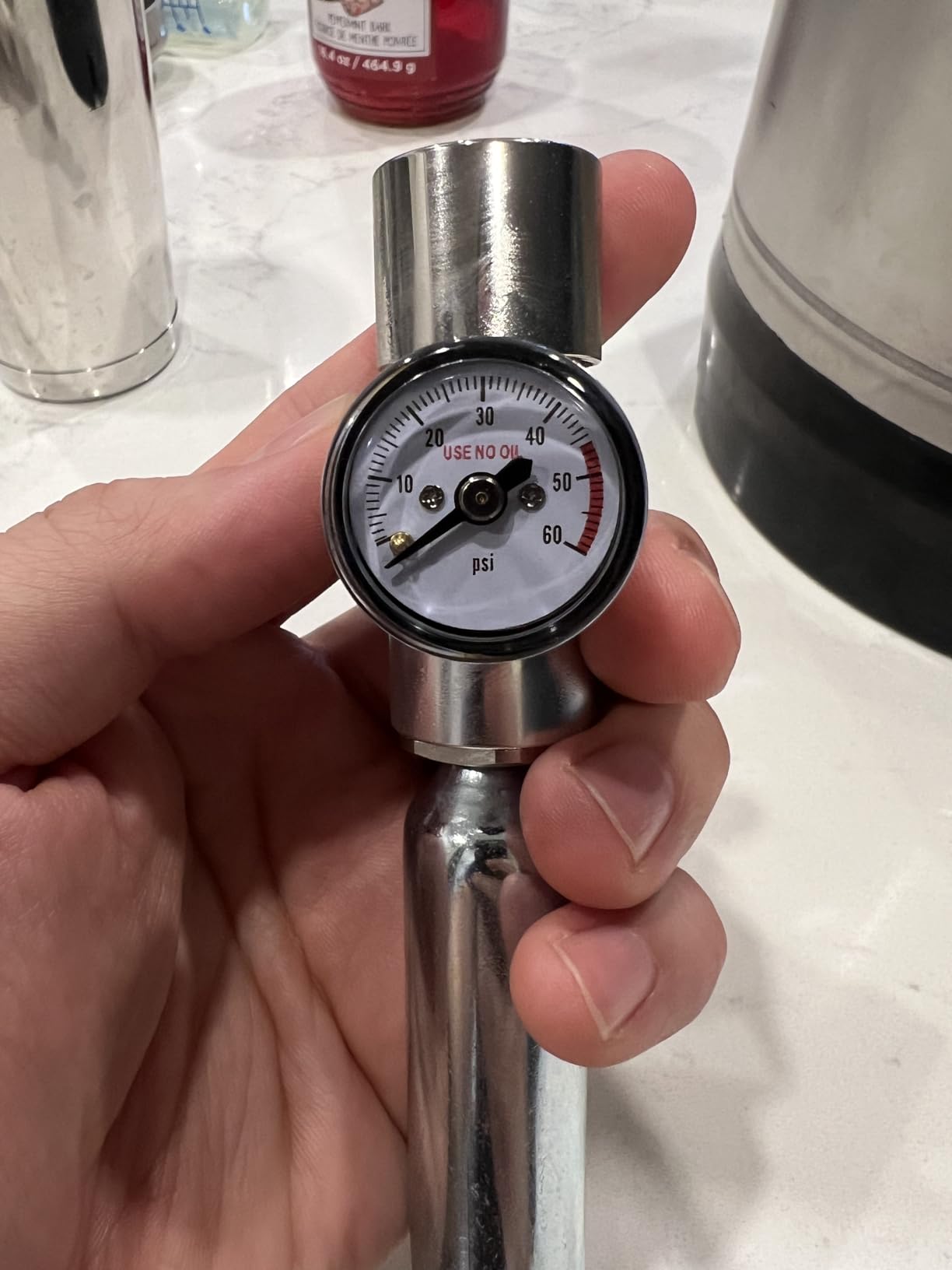 TMCRAFT Keg Charger Regulator, Upgraded 0-60PSI Pressurized Beer Mini Keg Regulator with 3/8