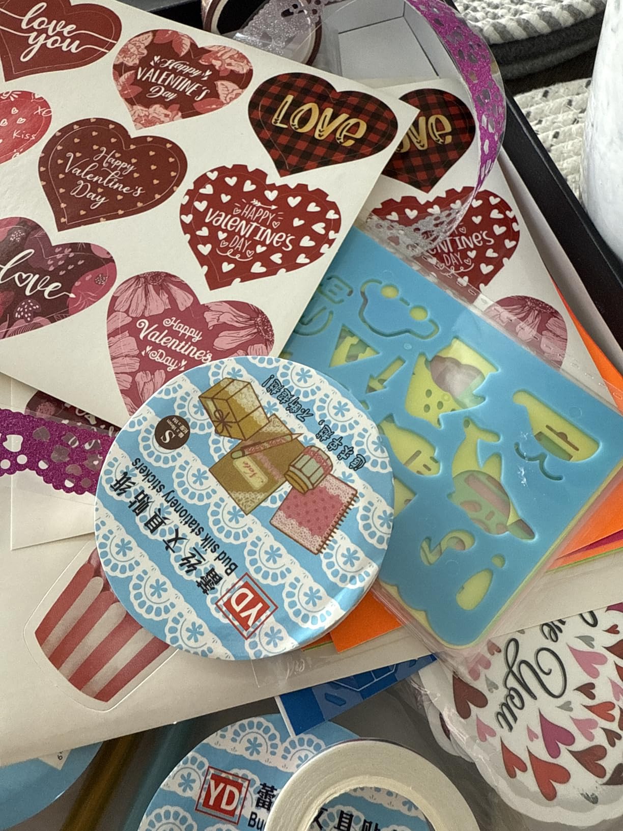 SICOHOME Scrapbook Supplies Scrapbook Kit - DIY Junk Journaling Supplies Kit - Scrapbooking Tools Paper Stickers Tapes Scissors Markers - Valentines Craft Gift for Women Teen Adult Starter customer photo 1