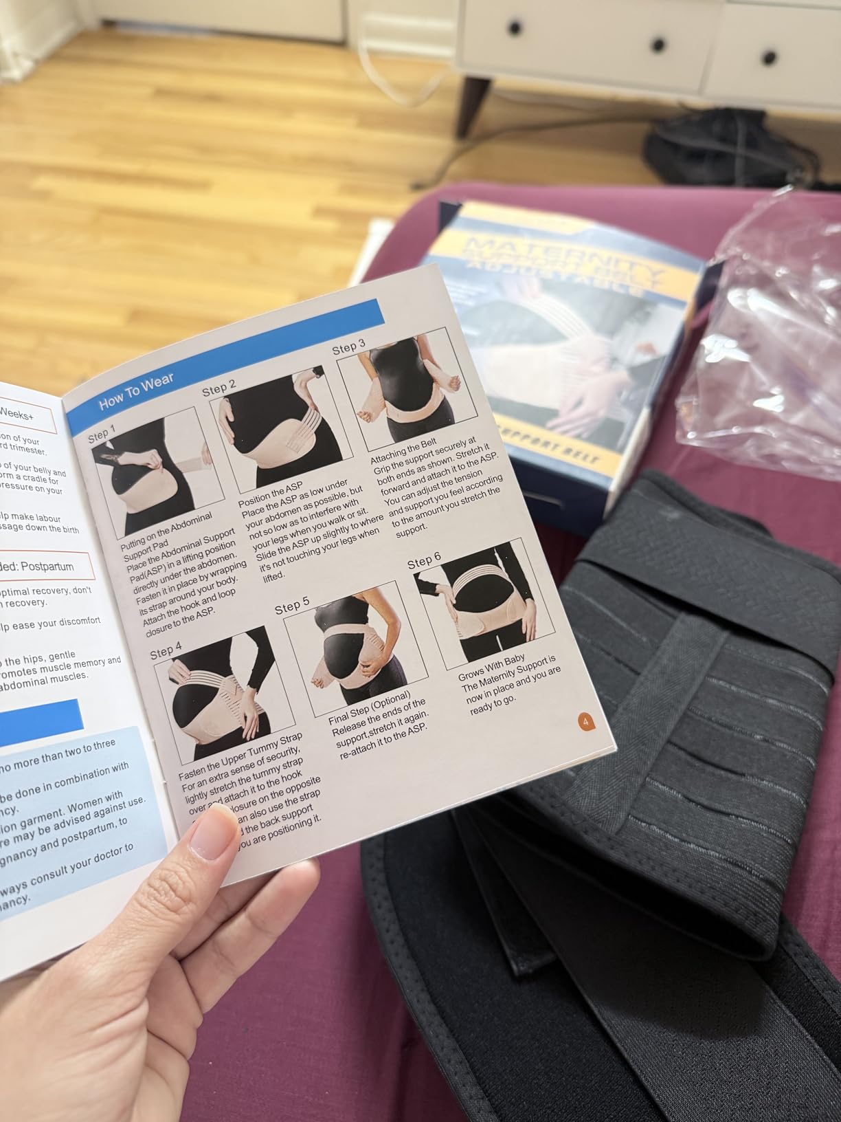 ChongErfei Maternity Belt, Pregnancy 3 in 1 Support Belt for Back/Pelvic/Hip Pain, Maternity Band Belly Support for Pregnancy Belly Support Band (L: Fit Ab 39.5