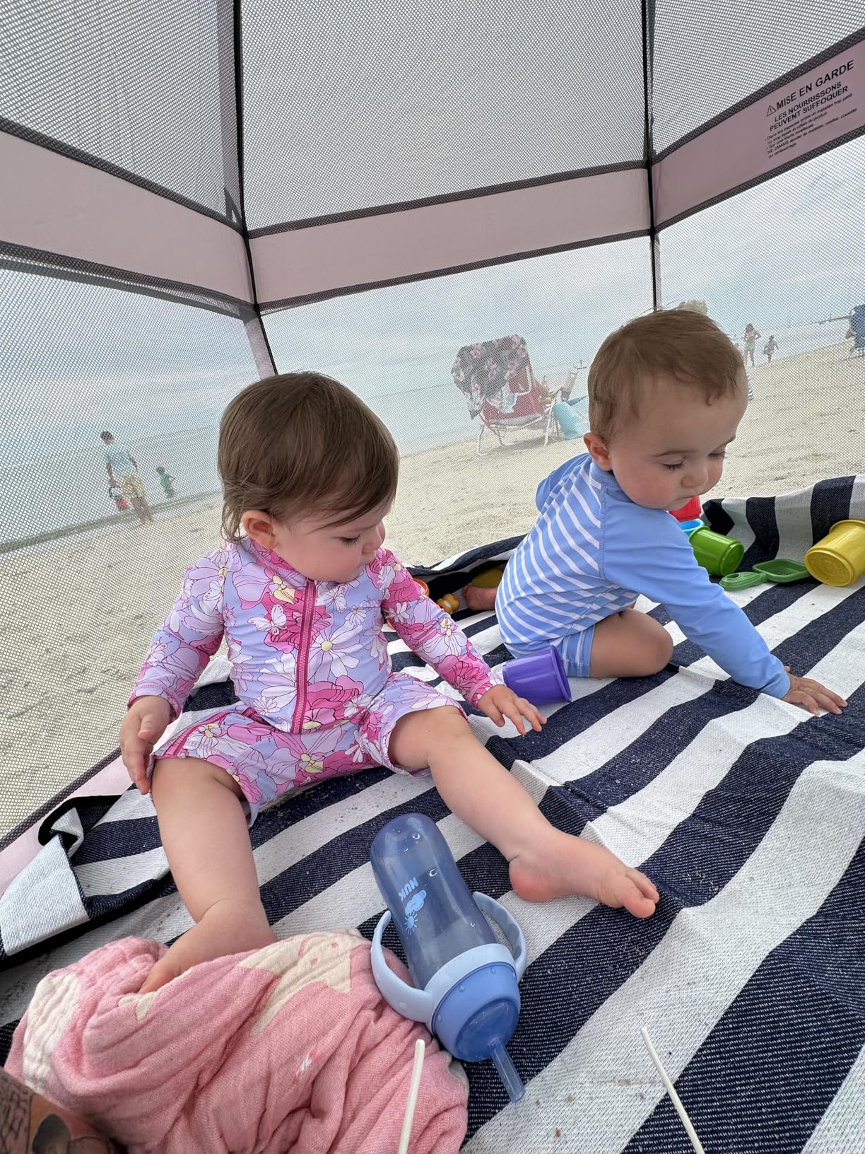 POP N GO PLAYPEN - Indoor & Outdoor Baby Playpen for Babies and Toddlers - Baby Beach Tent, Foldable, Portable W/Canopy, Travel Bag, & Mosquito Net - Pop Up Pack and Play Tent (Sweet Mint) customer photo 2