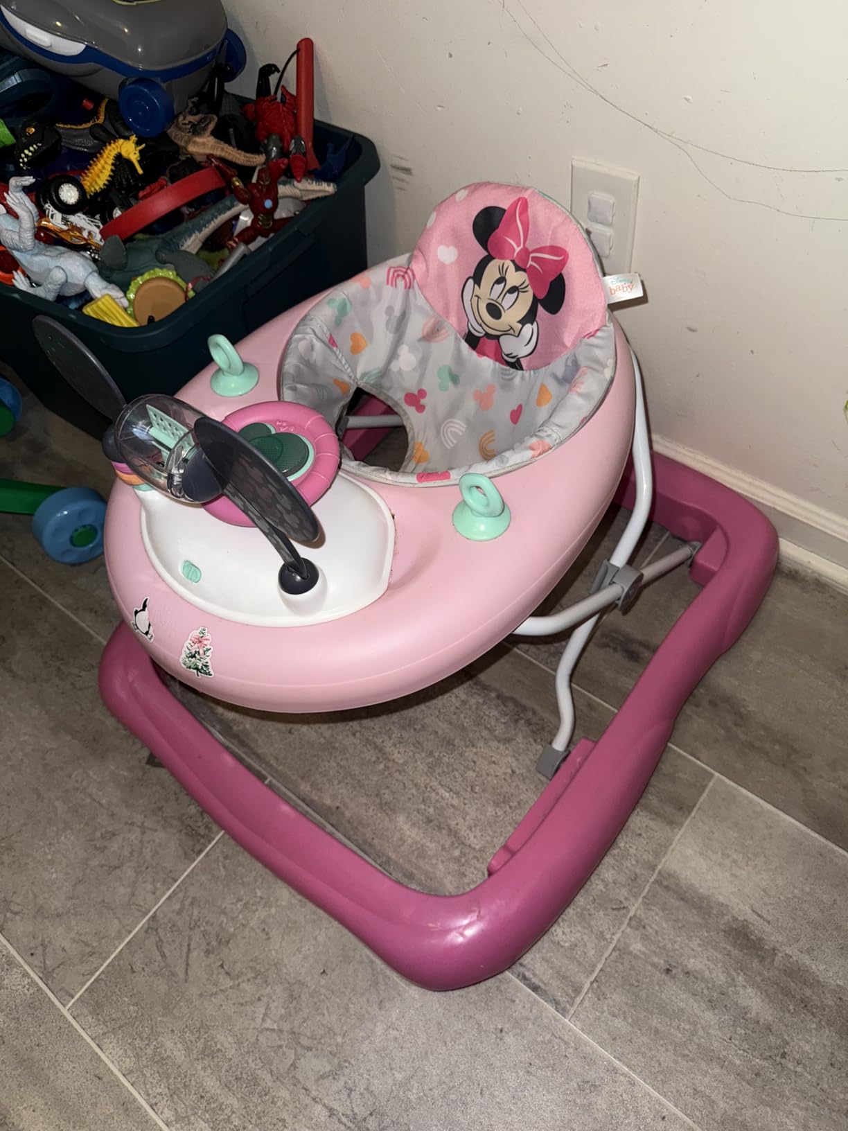Bright Starts Disney Baby Mickey Mouse Original Bestie 2-in-1 Baby Activity Walker - Easy Fold Frame and Removable Toy Station, 6 Months and up customer photo 2