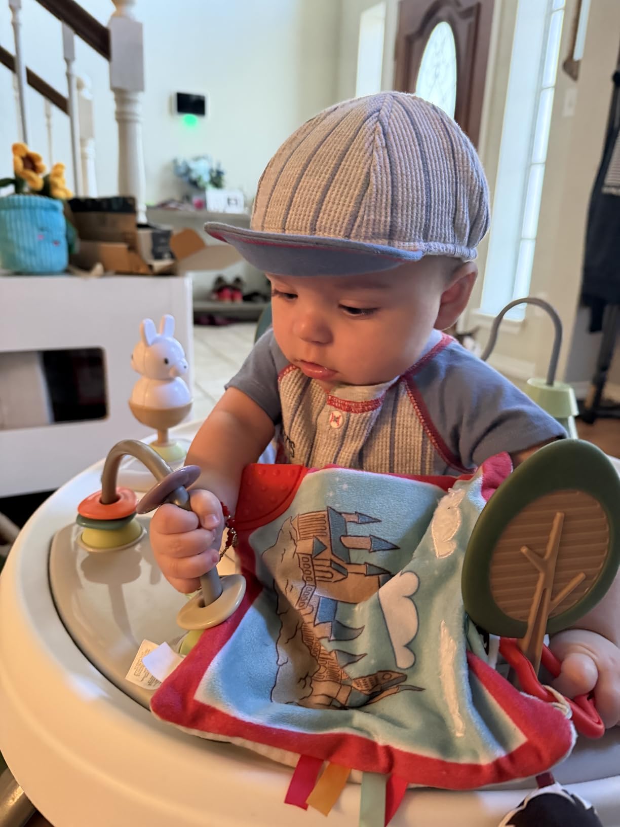 Ingenuity Spring & Sprout 2-in-1 Baby Activity Center Jumper and Table with Infant Toys - Ages 6 Months +, First Forest customer photo 1