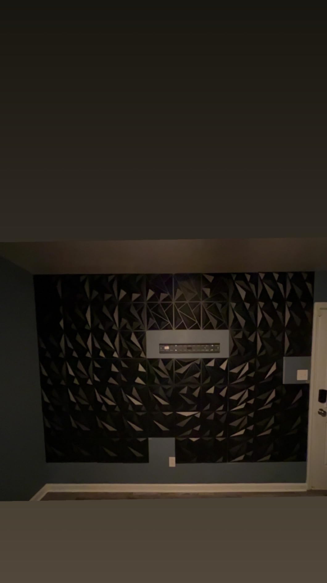 Art3dwallpanels 33 Pack 3D Wall Panel Diamond for Interior Wall Décor, PVC Flower Textured Wall Panels for Living Room Lobby Bedroom Hotel Office, Black customer photo 2