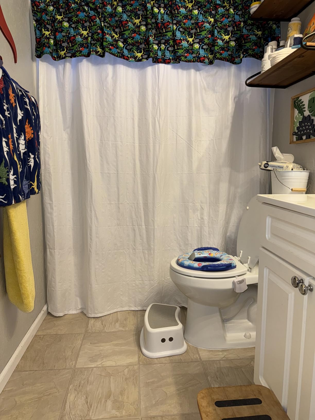Step Stool for Kids (2 Pack) - Toddler Potty Training Stool with Non-Slip Grip, Lightweight Step Up Stool for Bathroom, Kitchen, Bedroom, Toy Room & Living Room (Gray White) customer photo 2