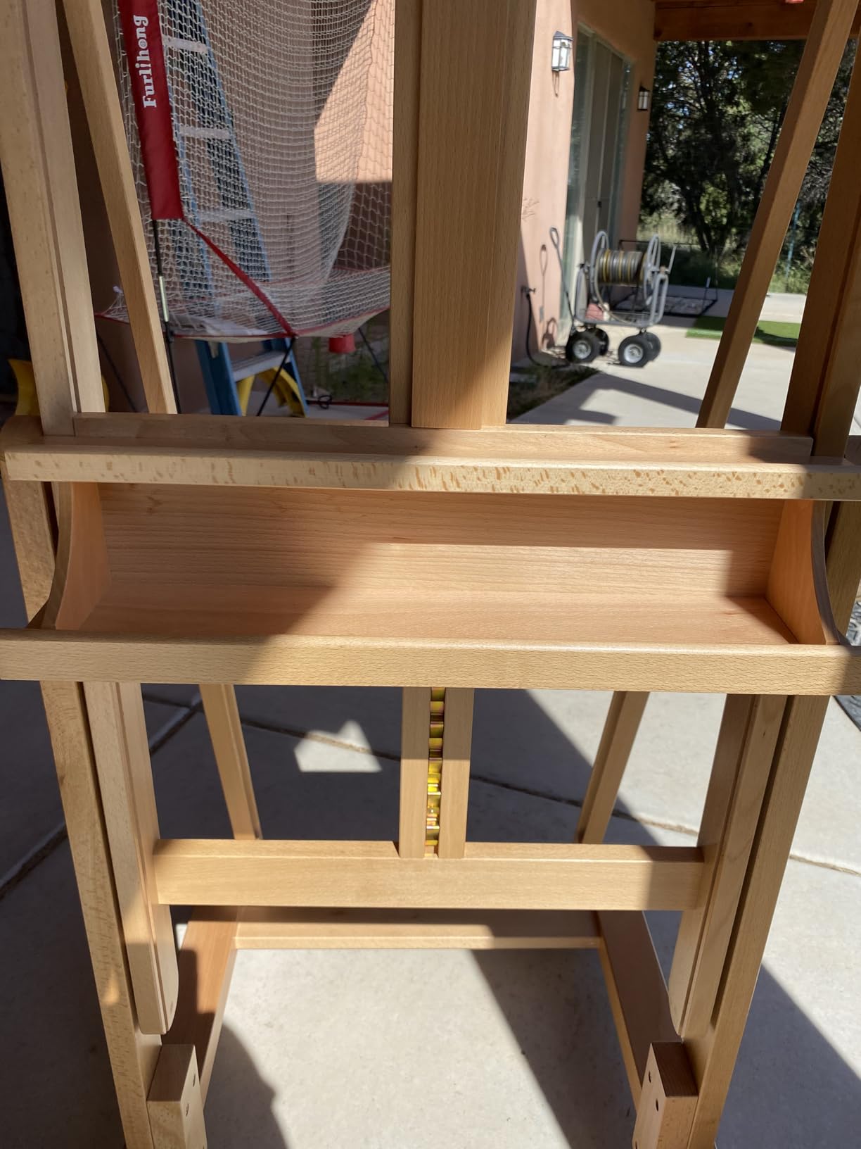 MEEDEN Extra Large H-Frame Studio Easel - Solid Beech Wooden Artist Professional Heavy-Duty Easel, Painting Art Easel Stand with 4 Premium Locking Silent Caster Wheels, Hold Max 82