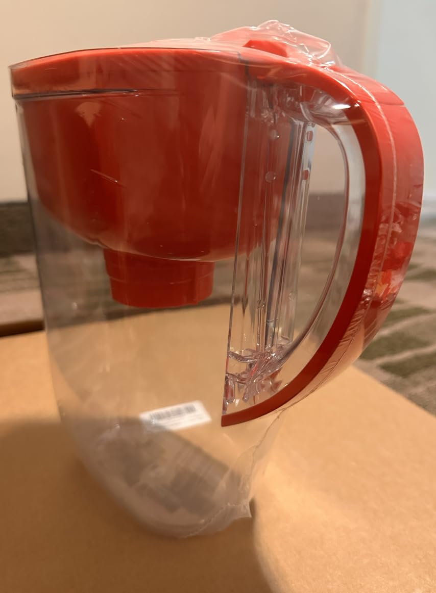 Brita Metro Water Filter Pitcher with SmartLight Change Indicator, BPA-Free, Replaces 1,800 Plastic Water Bottles a Year, Lasts Two Months, Includes 1 Filter, Small - 6-Cup Capacity, Fiery Red customer photo 1