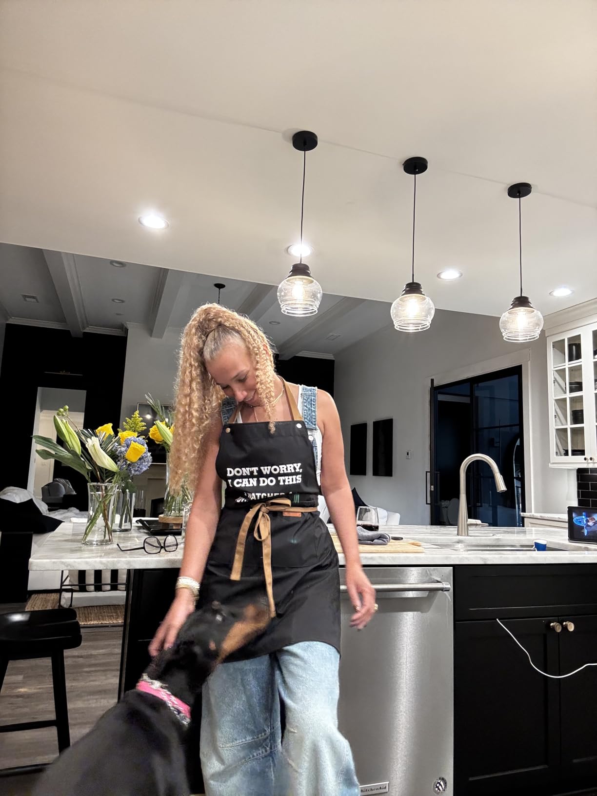 REHAVE Funny Gift for Men, Women, Dad, Anniversary, Father's Day Gifts from Daughter Son, Christmas Gifts for Husband, Boyfriend, Brother, Uncle, Unique Birthday Grilling Gift - BBQ Cooking Chef Apron customer photo 2