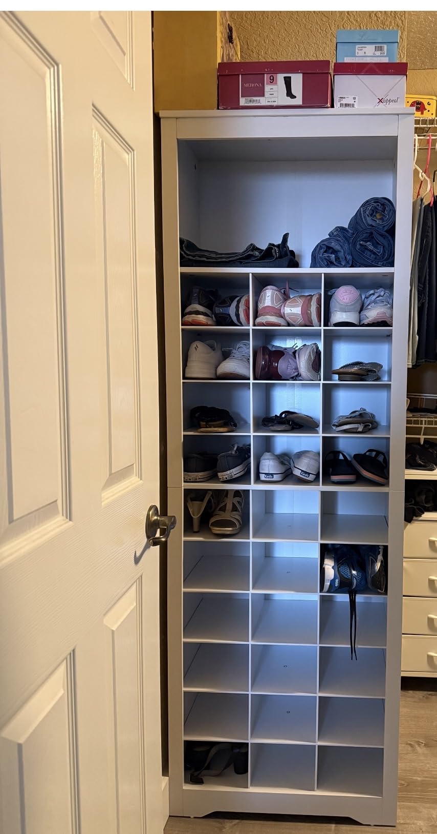VASAGLE Shoe Storage Cabinet, 10 Tier Shoe Rack Organizer, Holds Up to 30 Pairs of Shoes, for Entryway Bedroom, 12.6 x 24.8 x 73.6 Inches, Rustic Walnut ULBS273T41 customer photo 1