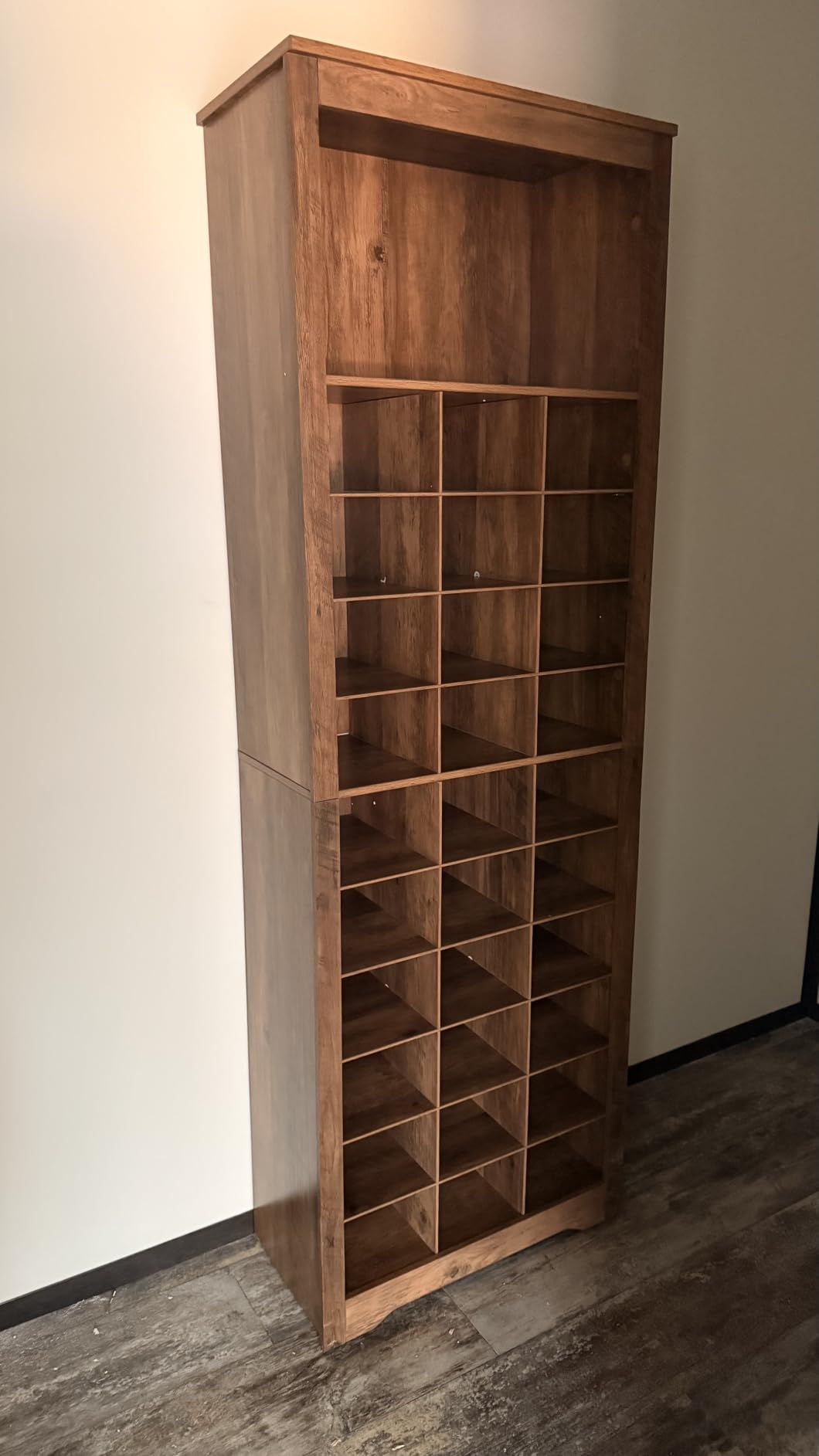 VASAGLE Shoe Storage Cabinet, 10 Tier Shoe Rack Organizer, Holds Up to 30 Pairs of Shoes, for Entryway Bedroom, 12.6 x 24.8 x 73.6 Inches, Rustic Walnut ULBS273T41 customer photo 2