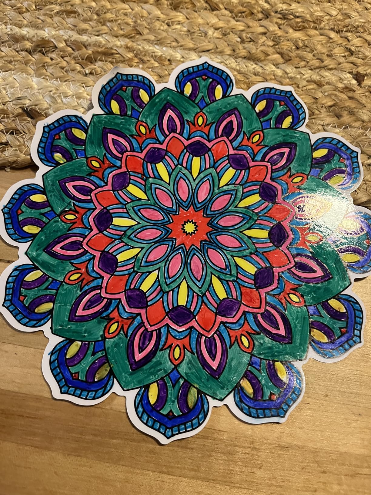 Hula Home Stained Glass Mandala Art Kit - DIY Window Clings with Markers, 10 Suncatchers - Perfect Hobby for Adults, Kids, Teens & Seniors - Ideal Gift for Beginners, Women & Elderly customer photo 1