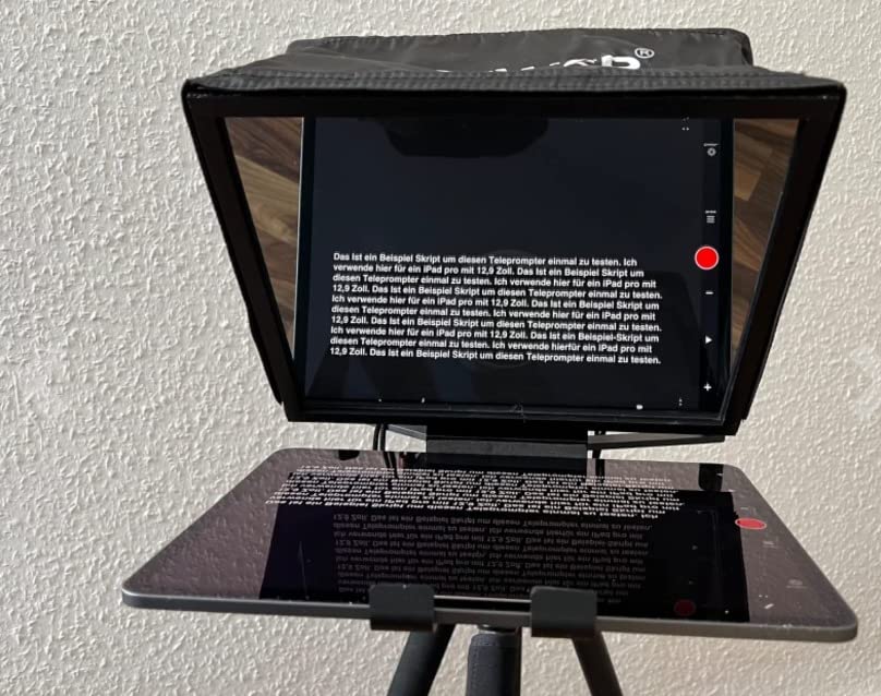 TX12 Teleprompter with Remote App Control, 13inch Metal Teleprompter，Compatible with iPad, DSLR Camera,Collapsible with Carry Case,Easy to Assemble customer photo 1