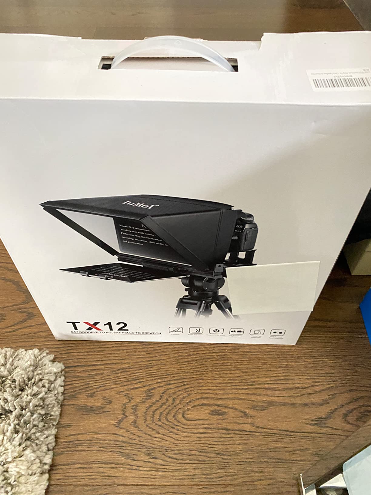 TX12 Teleprompter with Remote App Control, 13inch Metal Teleprompter，Compatible with iPad, DSLR Camera,Collapsible with Carry Case,Easy to Assemble customer photo 2