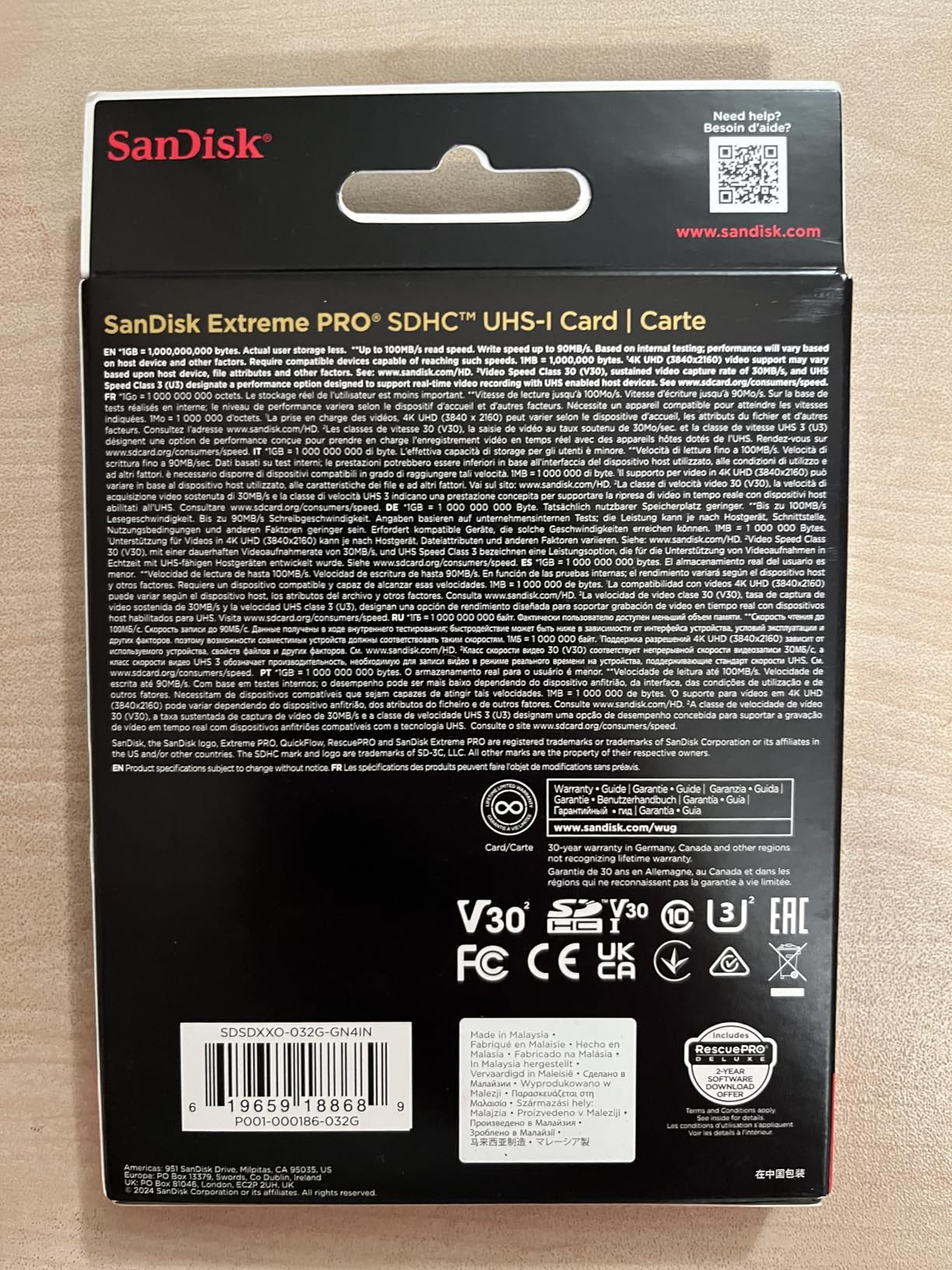 SANDISK 128GB Extreme PRO SDXC UHS-I Memory Card - C10, U3, V30, 4K UHD, SD Card - SDSDXXD-128G-GN4IN customer photo 2
