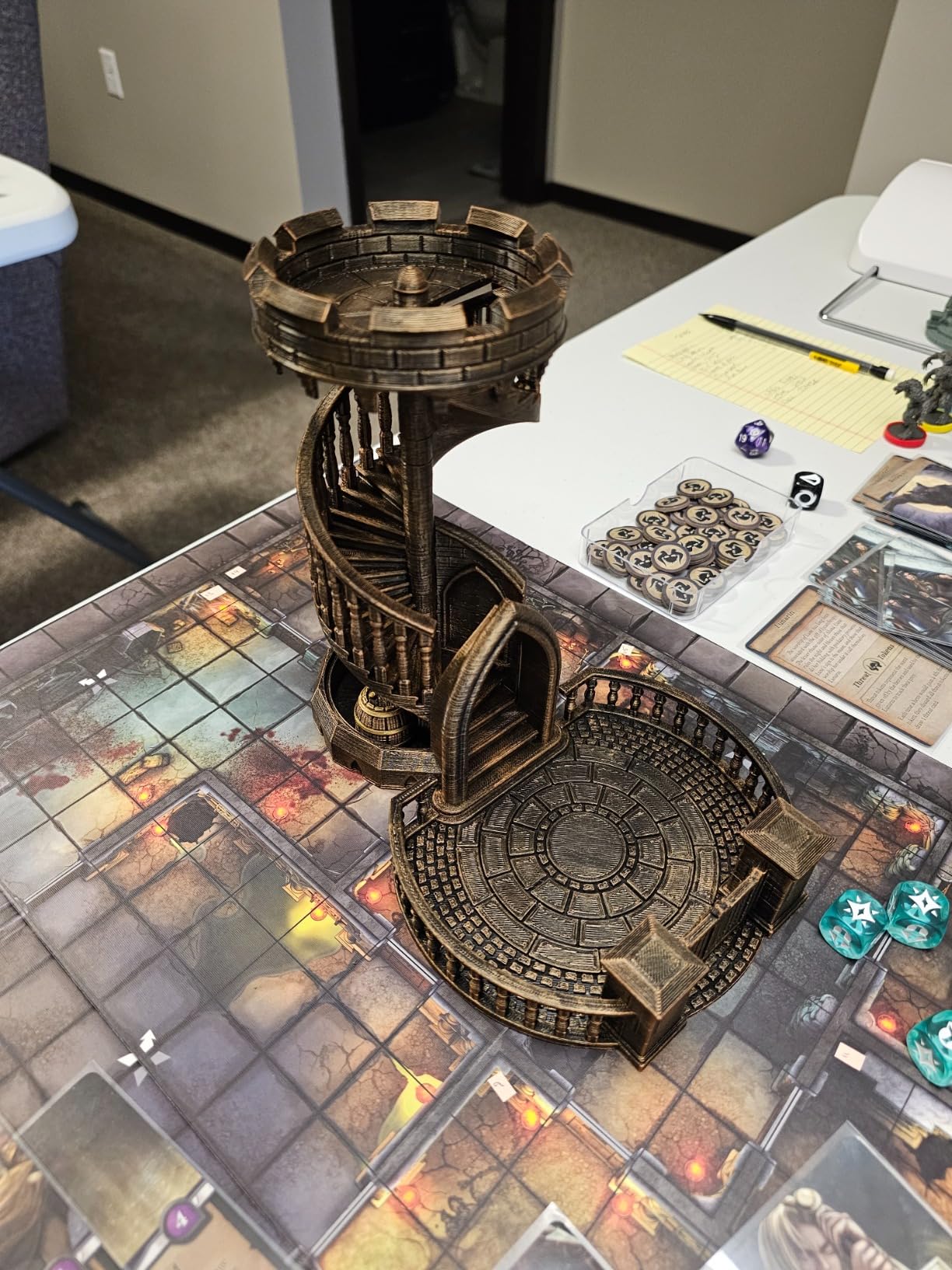 AUSPDICE Dice Rolling Tower and Tray Retro Castle Mold Color for Tabletop Games, D&D and RPG Games (Bronze Color) customer photo 2