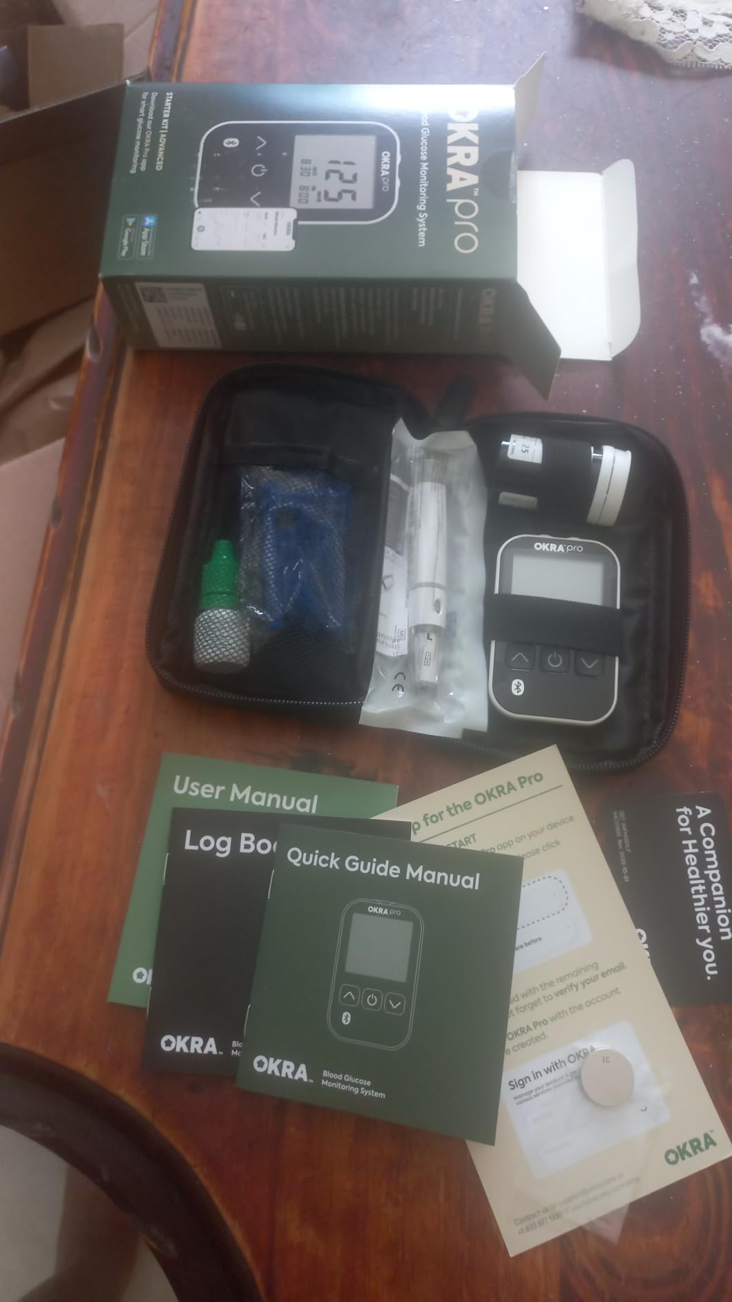 OKRA PRO Blood Sugar Monitor Kit - 5s Fast Glucose Results, No Coding, Strip Ejection, App for Tracking, 25 Test Strips, Home Diabetes Testing customer photo 2
