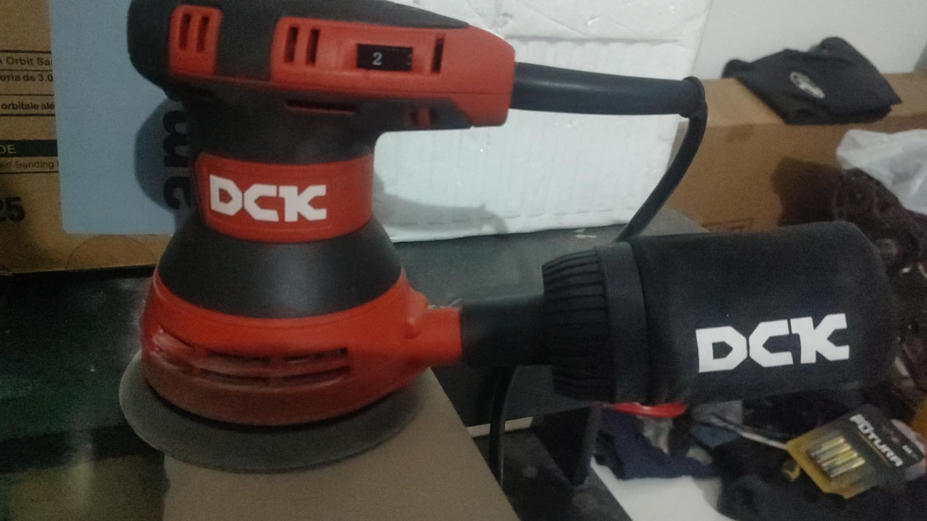 Random Orbital Sander, 3.0 AMP Corded Palm Sander, 6 Speeds Max 12,000 OPM, 5-Inch with 10 pcs Sandpapers (KSA125) customer photo 1