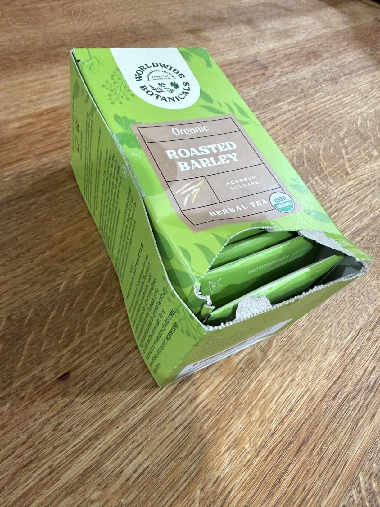 Worldwide Botanicals Organic Roasted Barley Tea, 25 Tea Bags - 3x more herbs with 6g per teabag - AKA Mugicha, Boricha, Damaicha, Orzo - Caffeine-Free, Kosher customer photo 2