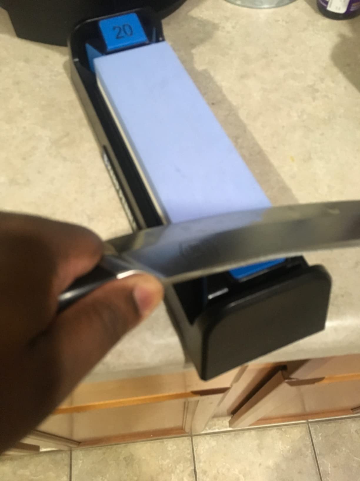 Sharp Pebble Complete Whetstone Knife Sharpening System - 1000/6000 Grit Wet Stone Sharpener Kit with Built-In Angle Guides (15/17/20/22) - Beginner-Friendly customer photo 2