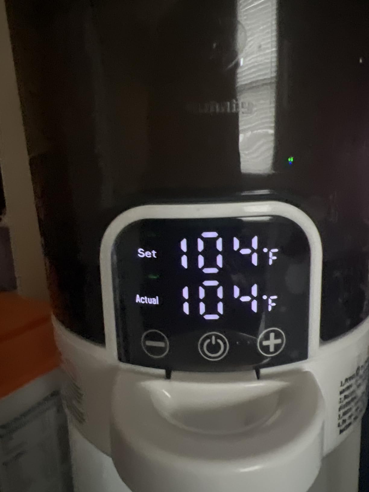 Bellababy Instant Baby Bottle Warmer, Warm Water Dispenser for Making Formula Bottle Instantly, Detachable Container Easy Cleaning, 24/7 Keep Warm, Adjustable Temperature (Dark, 110V Only) customer photo 2
