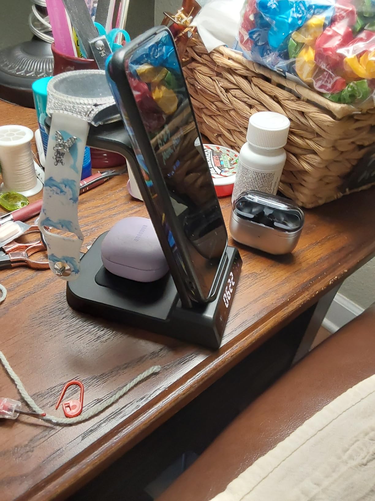 Wireless Charger for Samsung, 3 in 1 Wireless Charging Station for Samsung Galaxy S25 Ultra/S24 Ultra/S23/S22/Note 20/Z Flip 7/Fold 6 customer photo 1