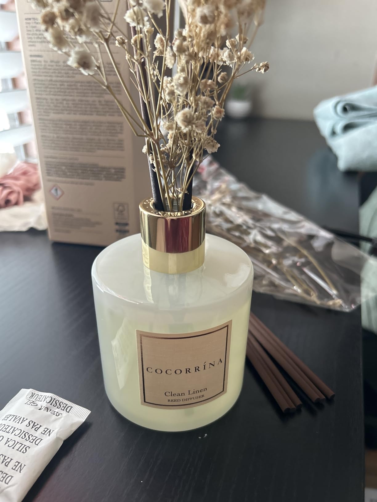 Cocorrína Reed Diffuser Set, Clean Linen 6.7 fl oz Scented Diffuser with Sticks Home Fragrance Reed Diffuser for Bathroom Shelf Decor customer photo 2