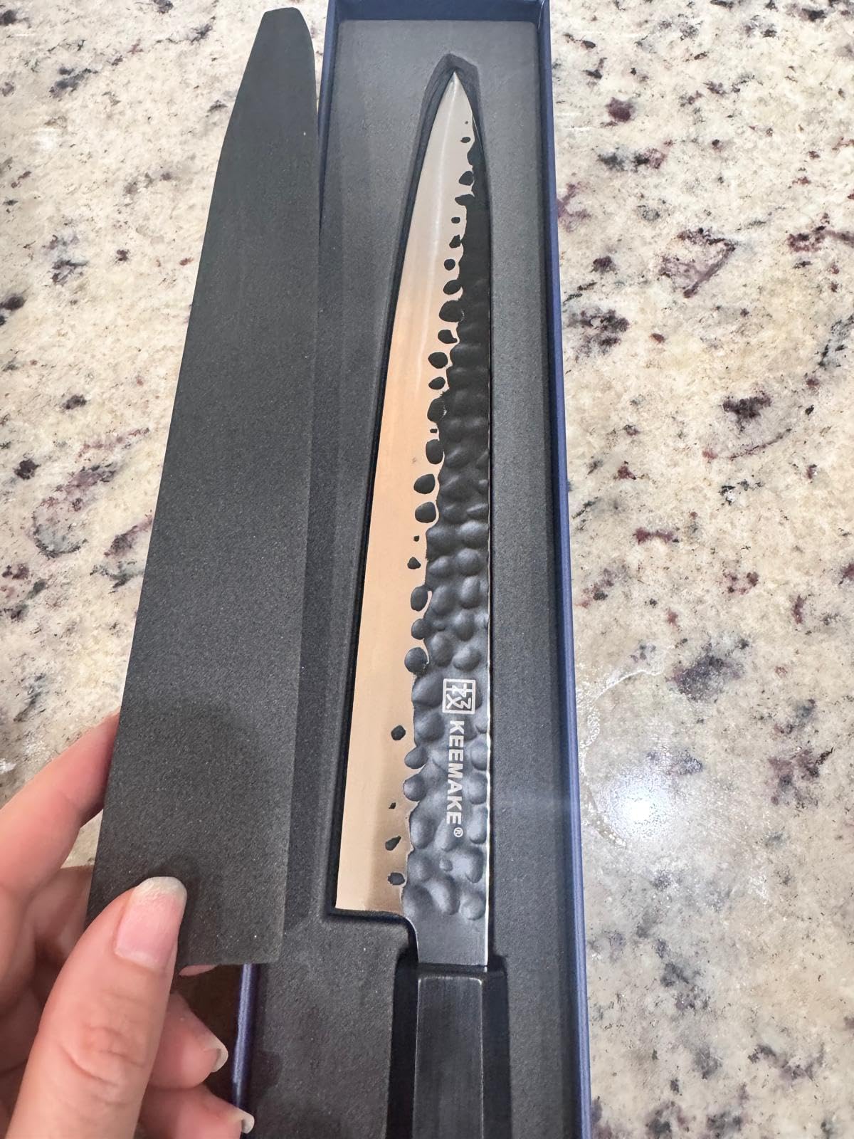 KEEMAKE Deba Knife 6 inch, Double Bevel Japanese 440C Stainless Steel Fish/Fillet Knife customer photo 2