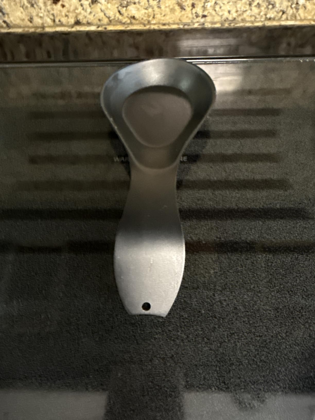 OGGI Stainless Steel Spoon Rest- Long Handle Holds Kitchen Utensils in Place, Great Spoon Rest for Counter, Stove Top, or Coffee Station; Kitchen Accessories, Utensil Rest, Black customer photo 2
