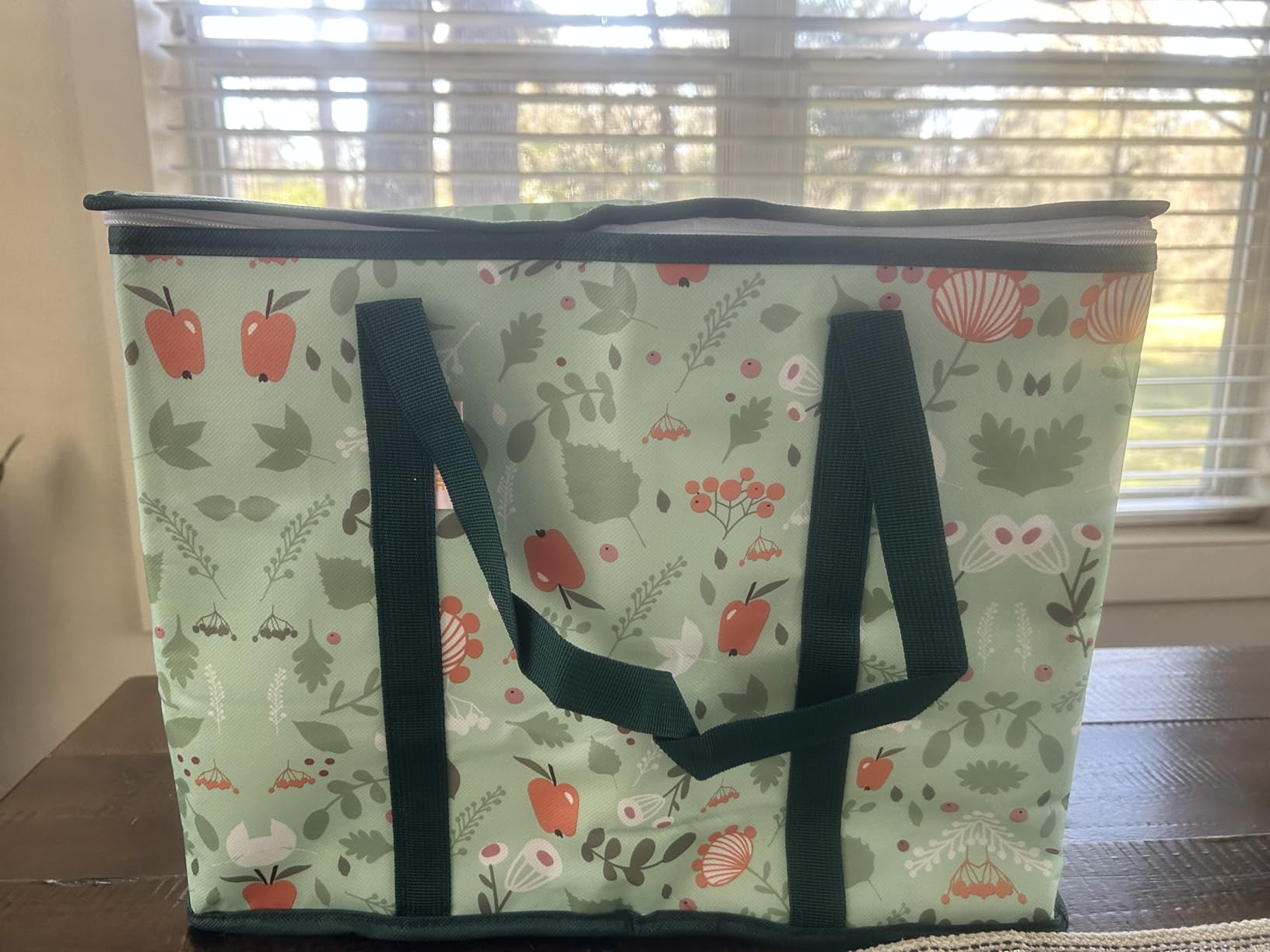 BALEINE 2Pk Insulated Reusable Grocery Bags, Collapsible Cooler Bag for Groceries (16x9x13 inches, Spring Stroll) customer photo 1