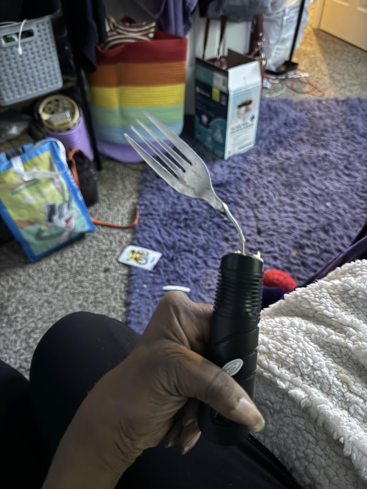 Vive Adaptive Utensil Set - Arthritis Aid Silverware for Parkinsons, Hand Tremors - Easy Grip for Shaking and Trembling Hands - Heavy Stainless Steel Spoon (Bendable) customer photo 2