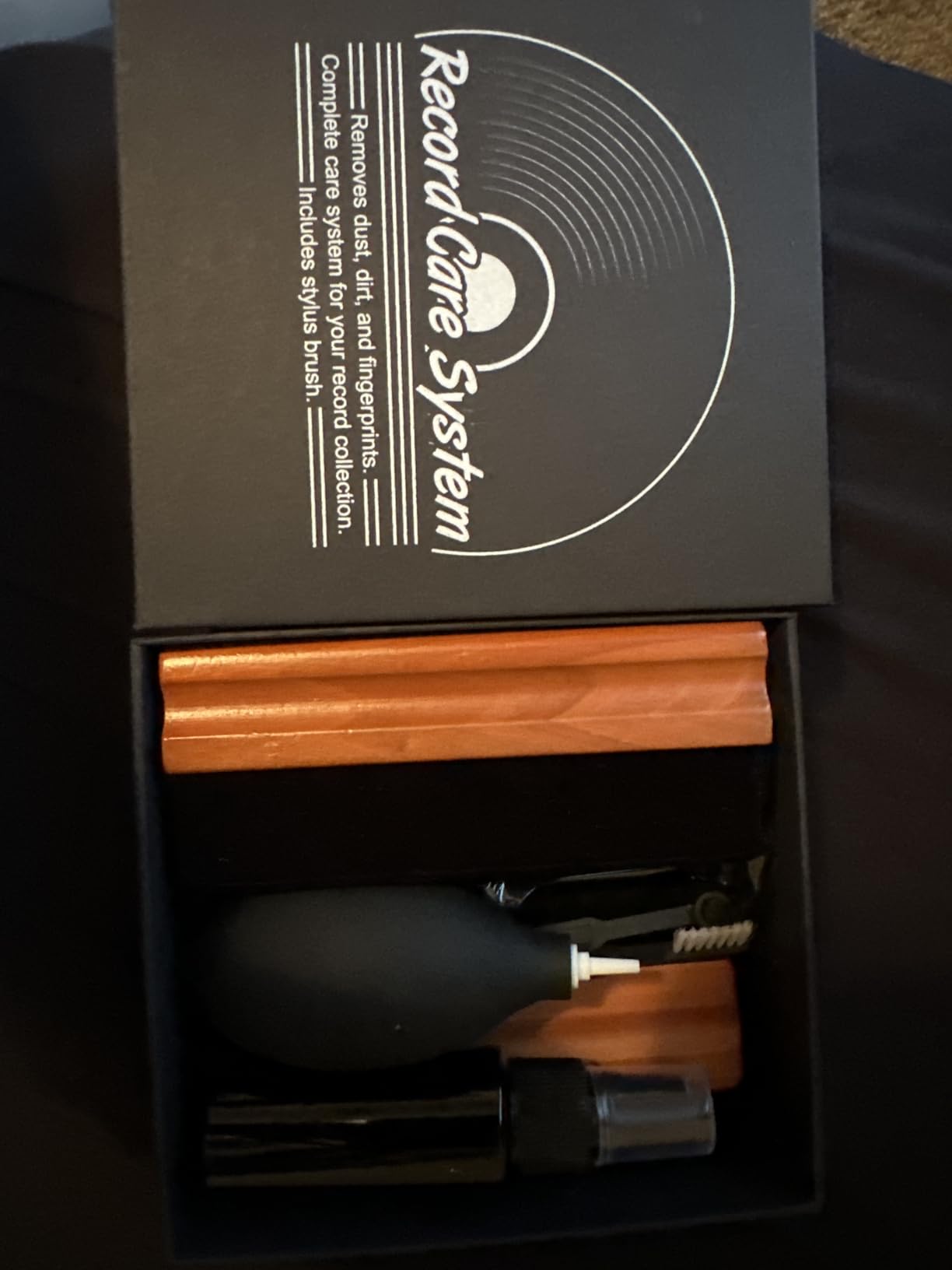 OPULA 7-in-1 Vinyl Record Cleaning Kit Complete - Vinyl Record Cleaner Solution - Velvet Brush - Microfiber Brush - Stylus Brush - Label Protector - Air Blower - Brush for Velvet, Restore LPs Album customer photo 1