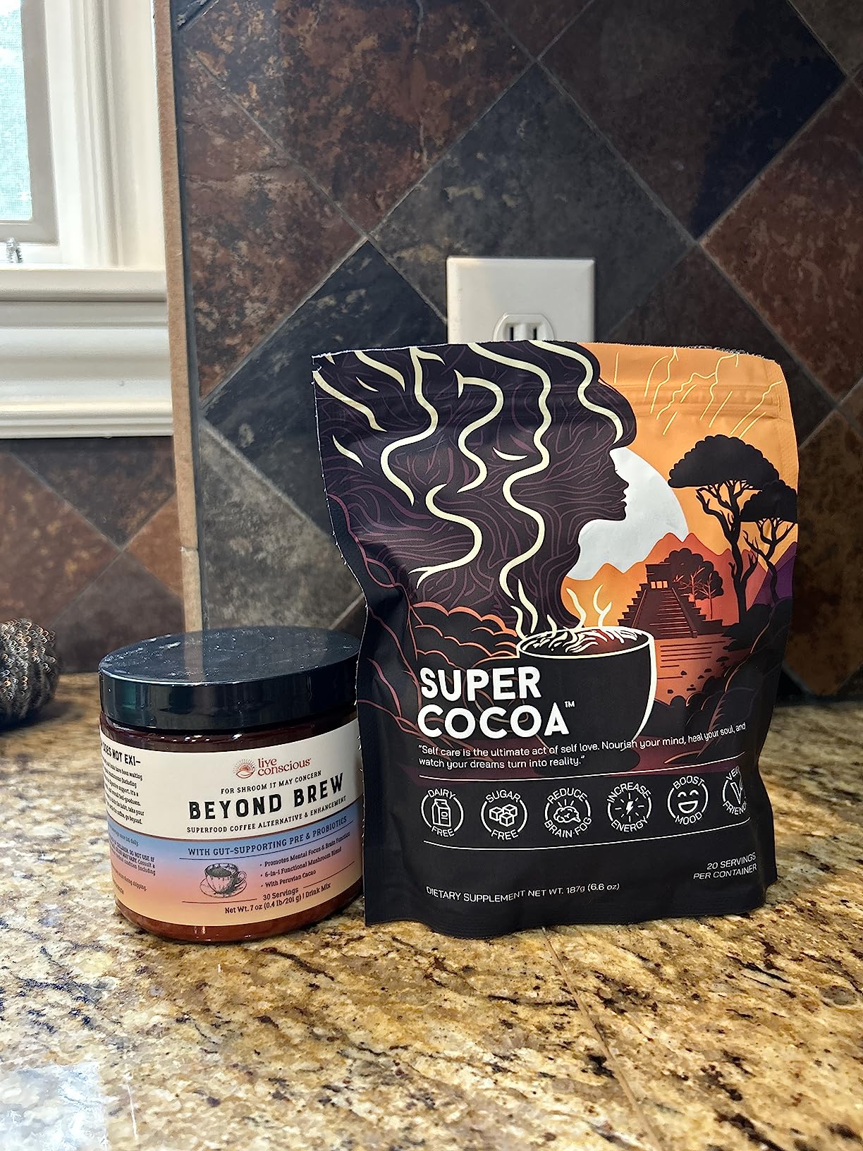 Beyond Brew - Coffee Alternative - Low Caffeine - Mushroom Complex w/Lion's Mane, Reishi, Cordyceps & Chaga for Sustained Focus, Energy & Immunity - w/Prebiotics & Probiotics - 30 Servings customer photo 1