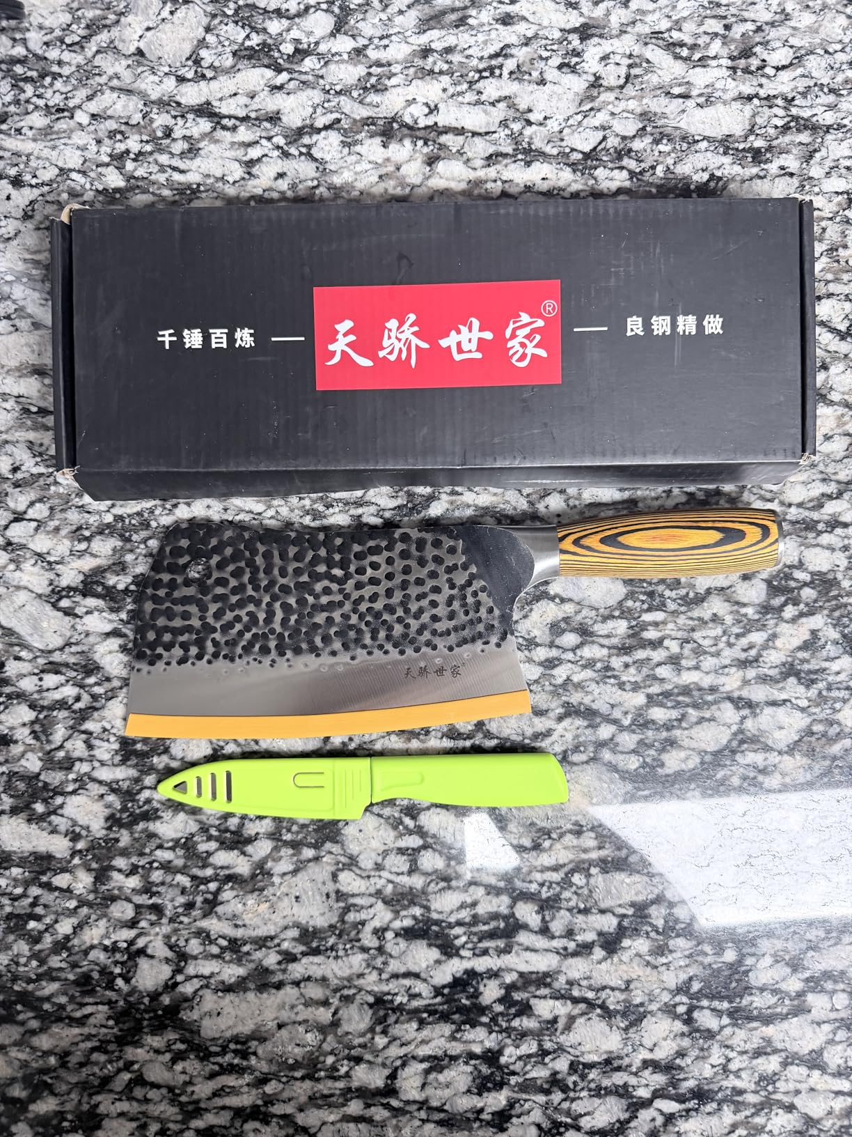 TJ POP Meat Cleaver Knife 7.4 Inch, Ultra Sharp Chinese Chef's Knives, Full-tang Chopping Knife, 30Cr13 Steel Blade Thickness 2.5 mm, TJ SEGA Series TC1707 customer photo 1