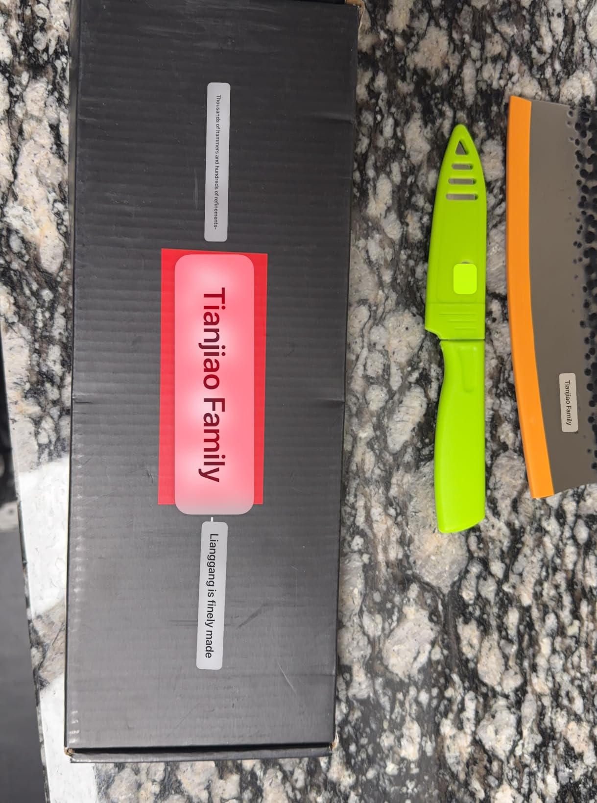 TJ POP Meat Cleaver Knife 7.4 Inch, Ultra Sharp Chinese Chef's Knives, Full-tang Chopping Knife, 30Cr13 Steel Blade Thickness 2.5 mm, TJ SEGA Series TC1707 customer photo 2