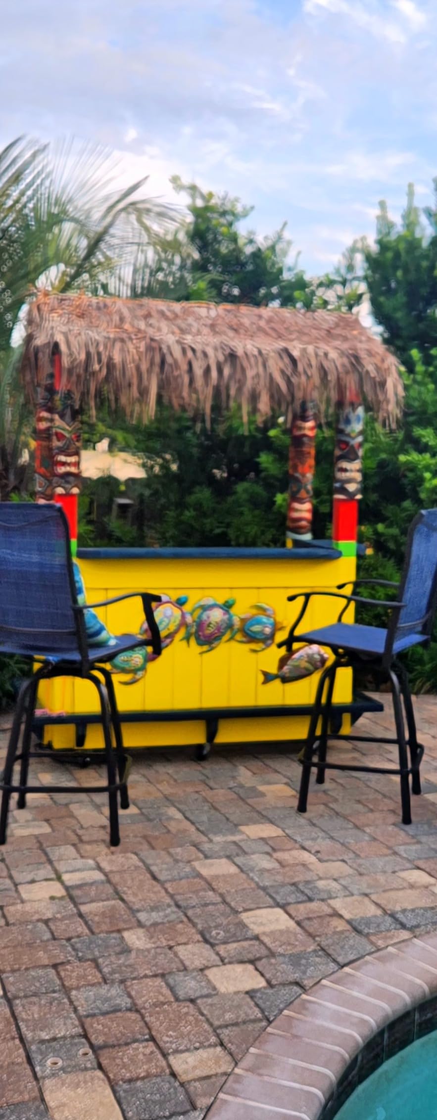 Zeckos Set of 3 Hand-Carved Wood Tiki God Wall Hanging Masks 40 Inches High - Tropical Beach Home Decor - Symbolic Deities customer photo 1