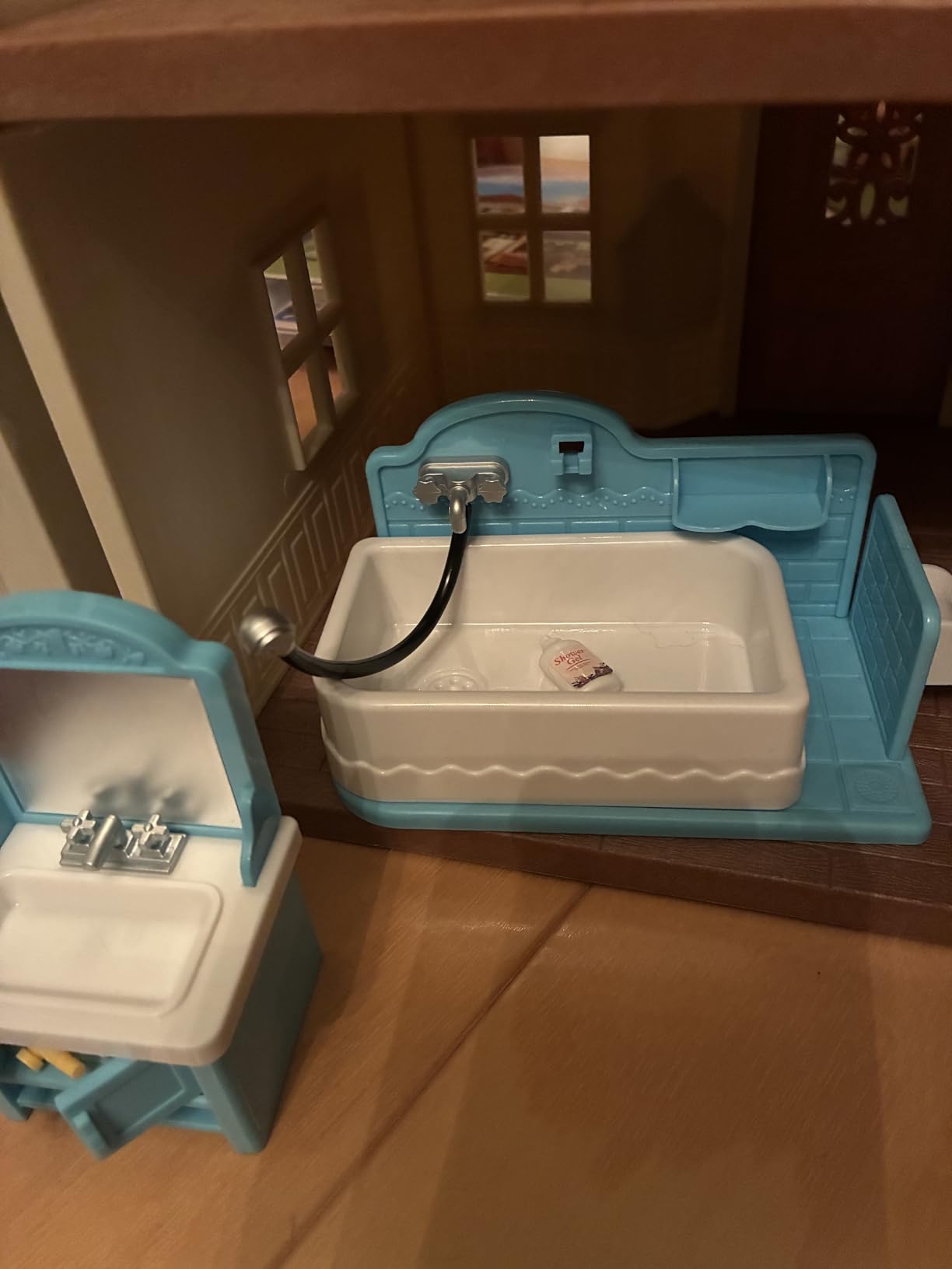 TAKIHON Dollhouse Furniture, Kitchen and Bathroom Toy Set, Fridge Washing Machine Set for Kids customer photo 2