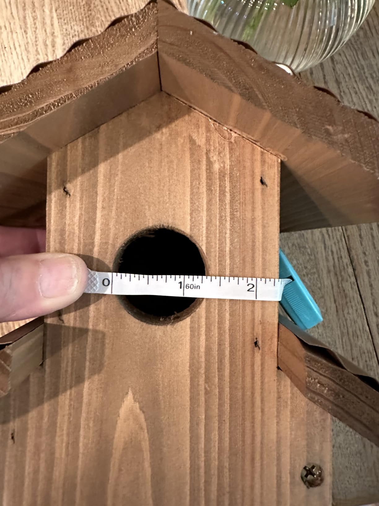 Water Proof Bluebird House for Outside, 2 Layers Metal Roof, Solid Cedar Wood with Secure Latch customer photo 2