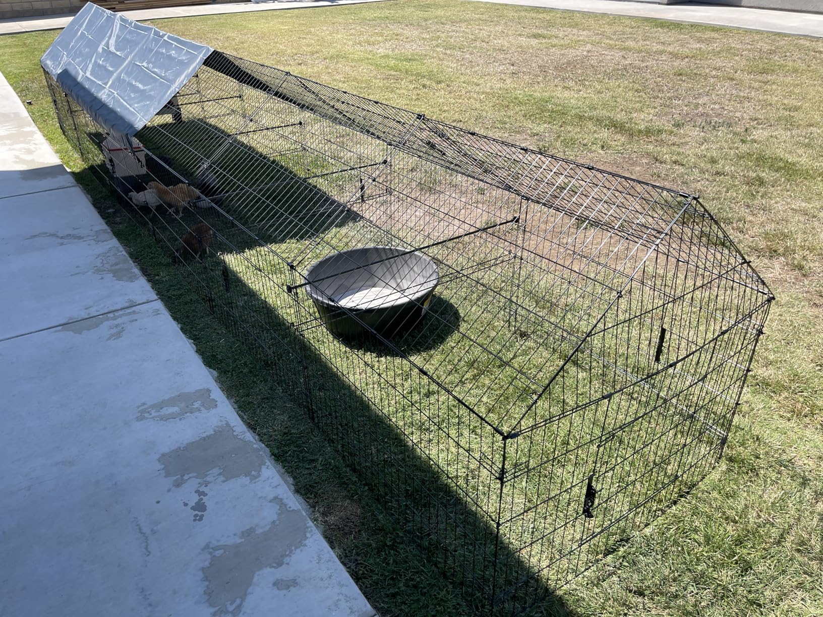 PawGiant Chicken Coop, Chicken Run Pen for Yard with Cover Outdoor Metal Portable Chicken Tractor Cage customer photo 1
