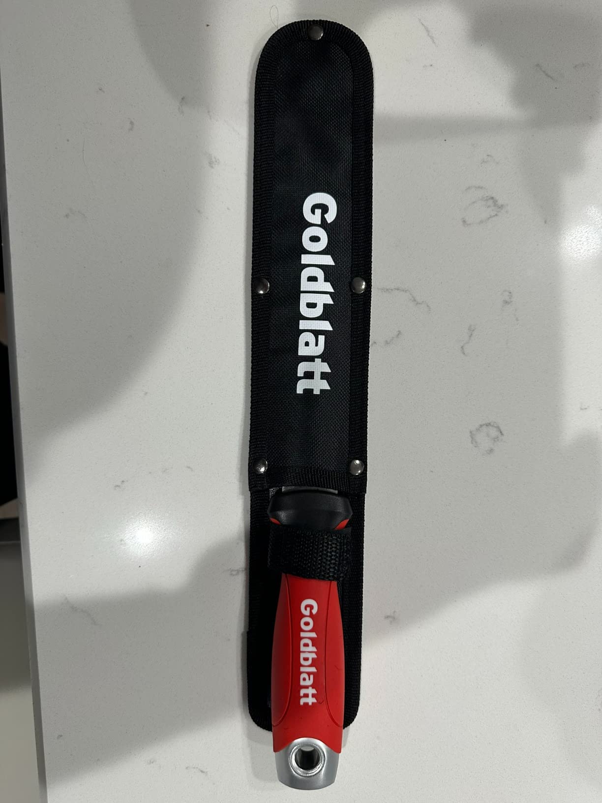 Goldblatt Insulation Knife, 8 Inch Stainless Steel Blade - Serrated Sharp Double Side Insulation Cutter Tool for Cutting Heat Material, Styrofoam - Rockwool Sod Cutter Lawn Repair Garden Knife customer photo 2