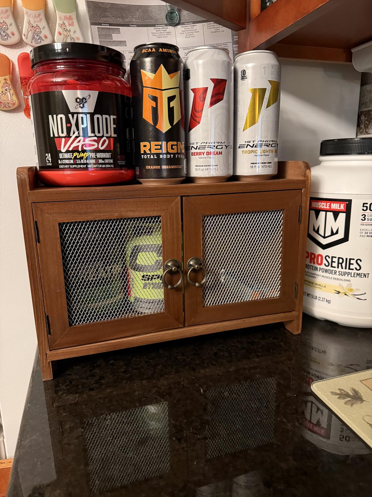 COLLECTIVE HOME Mini Countertop Cabinet, Wood Organizer with Magnetic Door customer photo 1