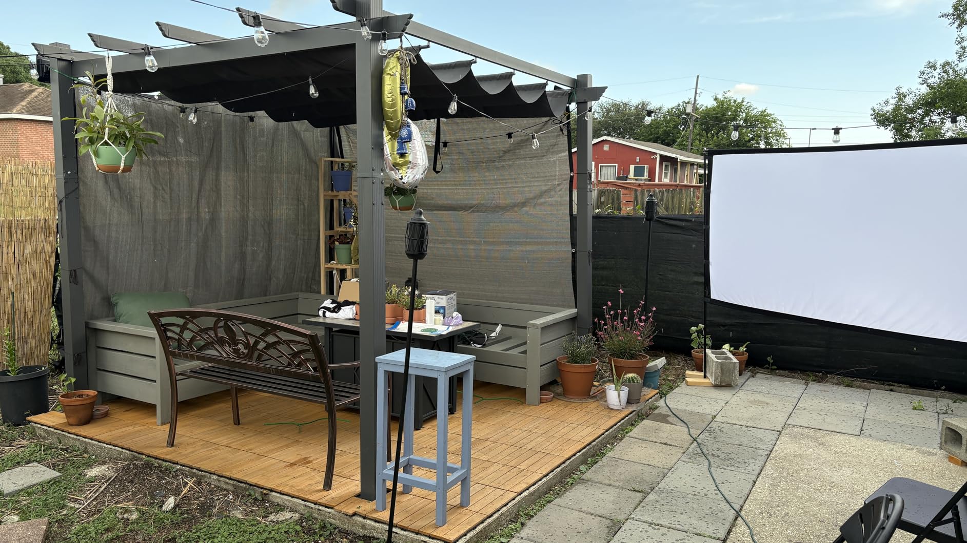 PURPLE LEAF 12' X 16' Outdoor Pergola with Retractable Canopy Aluminum Shelter for Porch Garden Beach Sun Shade Pavilion customer photo 1