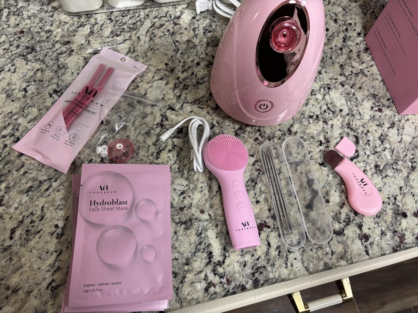 Facial Steamer Spa Kit with Complimentary 17 Skin Care Tools | Face Steamer for Facial Deep Cleaning with Towel Warmer & Humidifier Mode customer photo 2