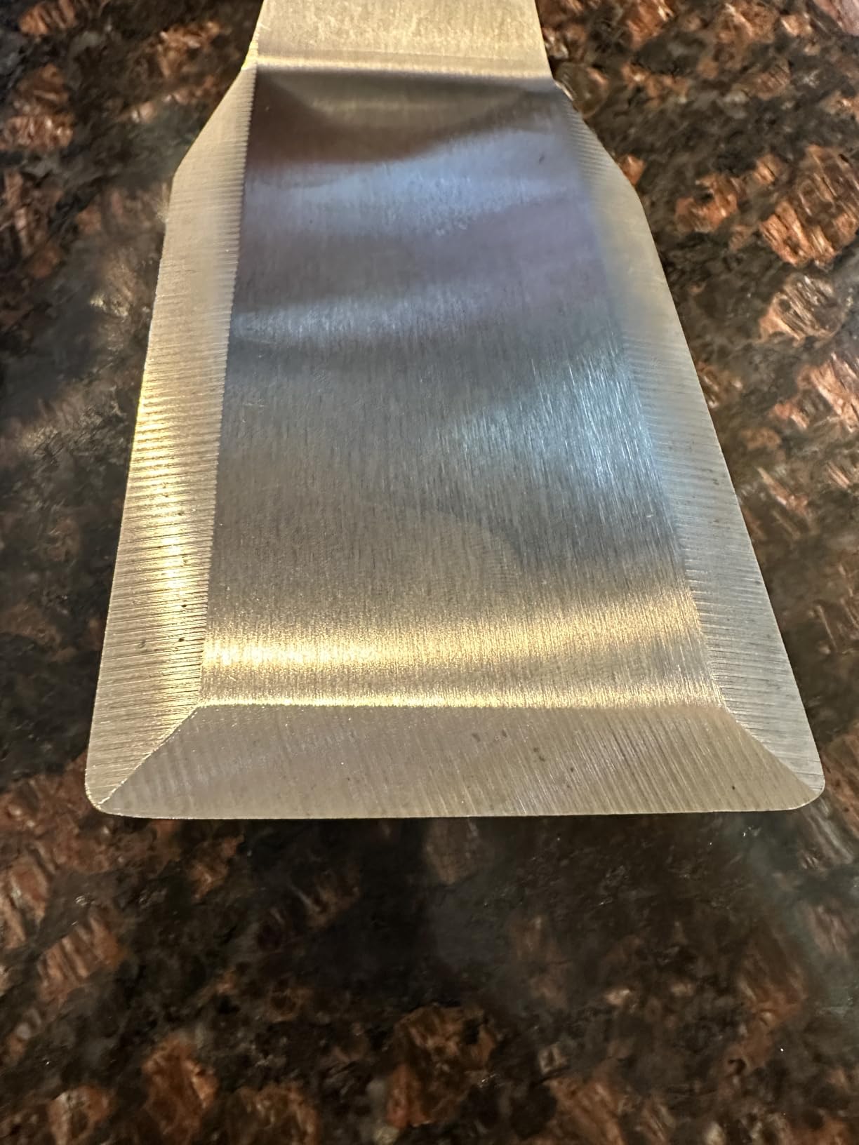 Professional Metal Spatula for Cast Iron Skillets and Flat Top Grills, Full Tang Wooden Handle, 1.8mm Thick Stainless Steel Blade customer photo 1