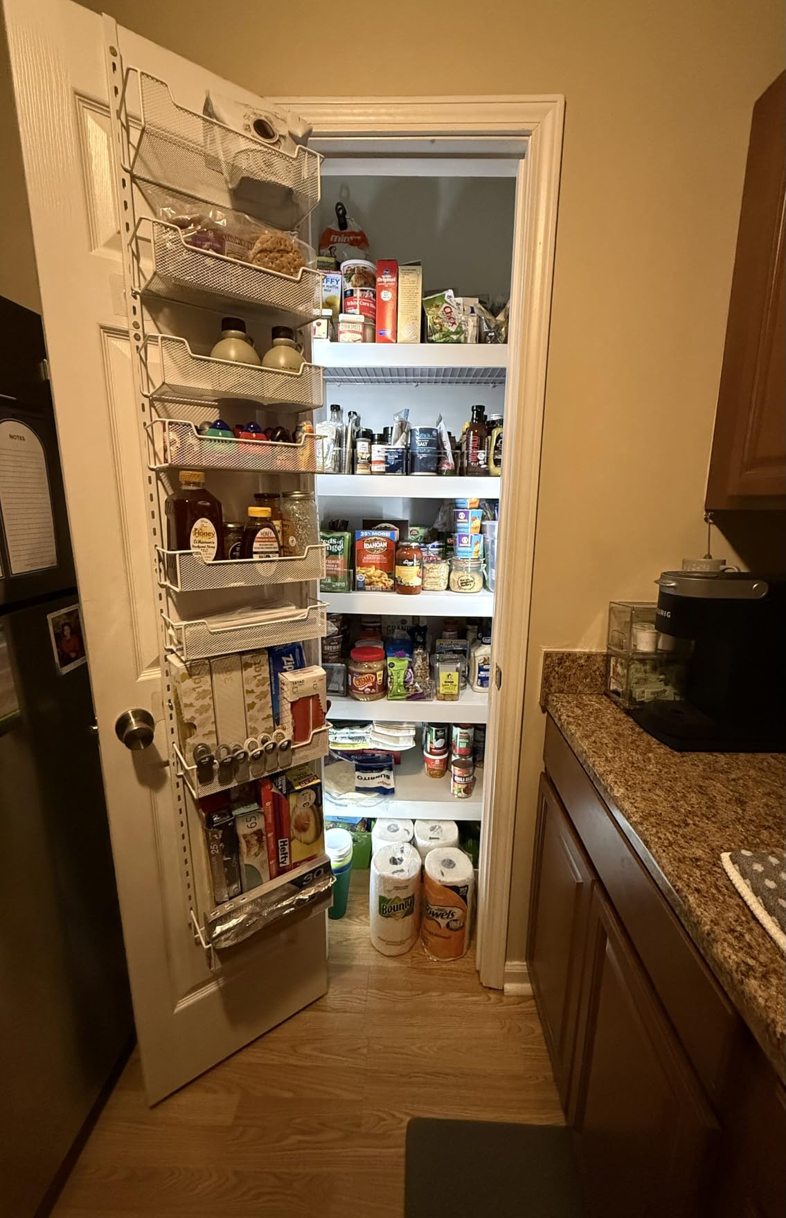 Over the Door Pantry Organizer, 8-Tier Over the Door Organizer with Adjustable Basket, Pantry Door Organization for Pantry Kitchen Storage Room Spice Rack, Black customer photo 1