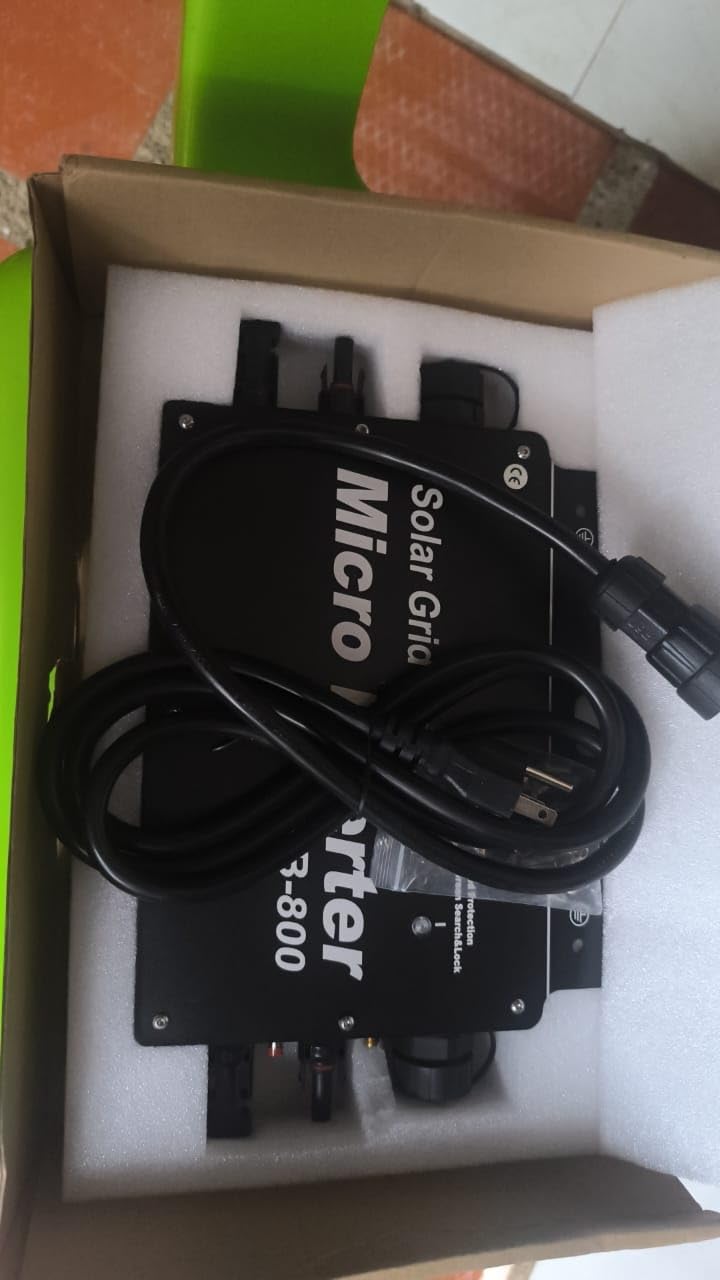 800W Solar Grid Tie Micro Inverter, Control Automatic Identification Power Inverters DC to AC Solar Inverter 120V 230V(Black US Plug) customer photo 1