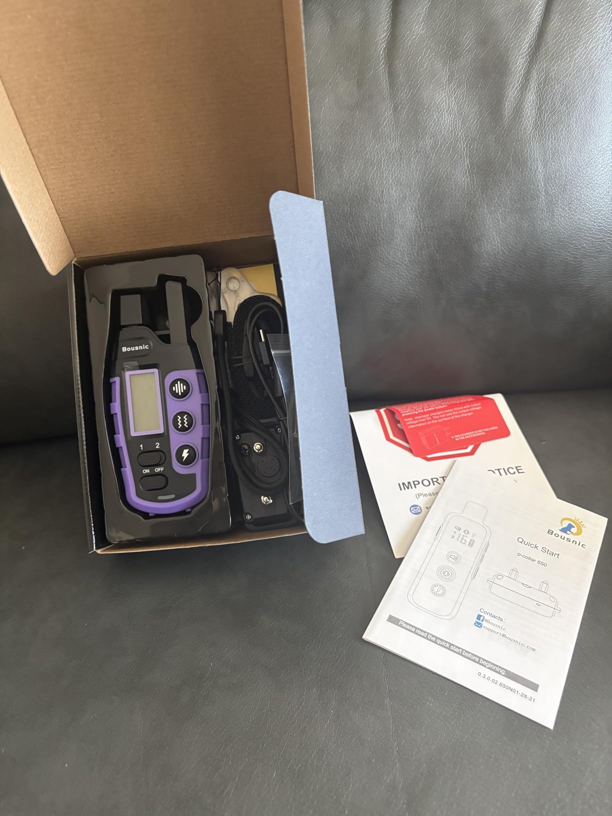 Bousnic Dog Shock Collar - 3300Ft Dog Training Collar with Remote for 5-120lbs Small Medium Large Dogs Rechargeable Waterproof e Collar with Beep (1-8), Vibration(1-16), Safe Shock(1-99) customer photo 2