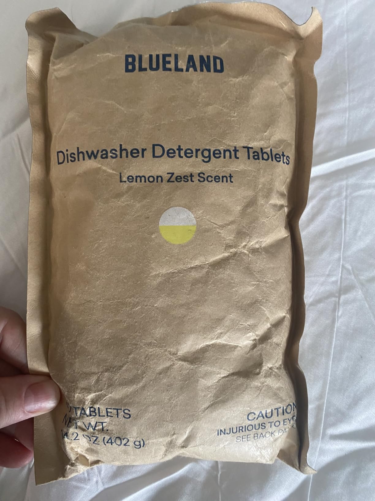 BLUELAND 100% Plastic-Free Dishwasher Detergent Tablets, 60 Count, Free & Clear, Eco-Friendly Dishwashing Pods, Natural, USDA Certified biobased customer photo 1