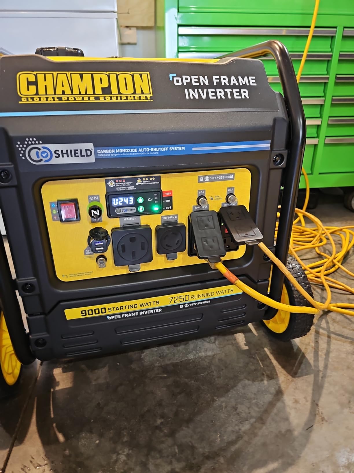 Champion 9000-Watt Electric Start Home Backup Portable Open Frame Inverter Generator with Quiet Technology and CO Shield customer photo 1