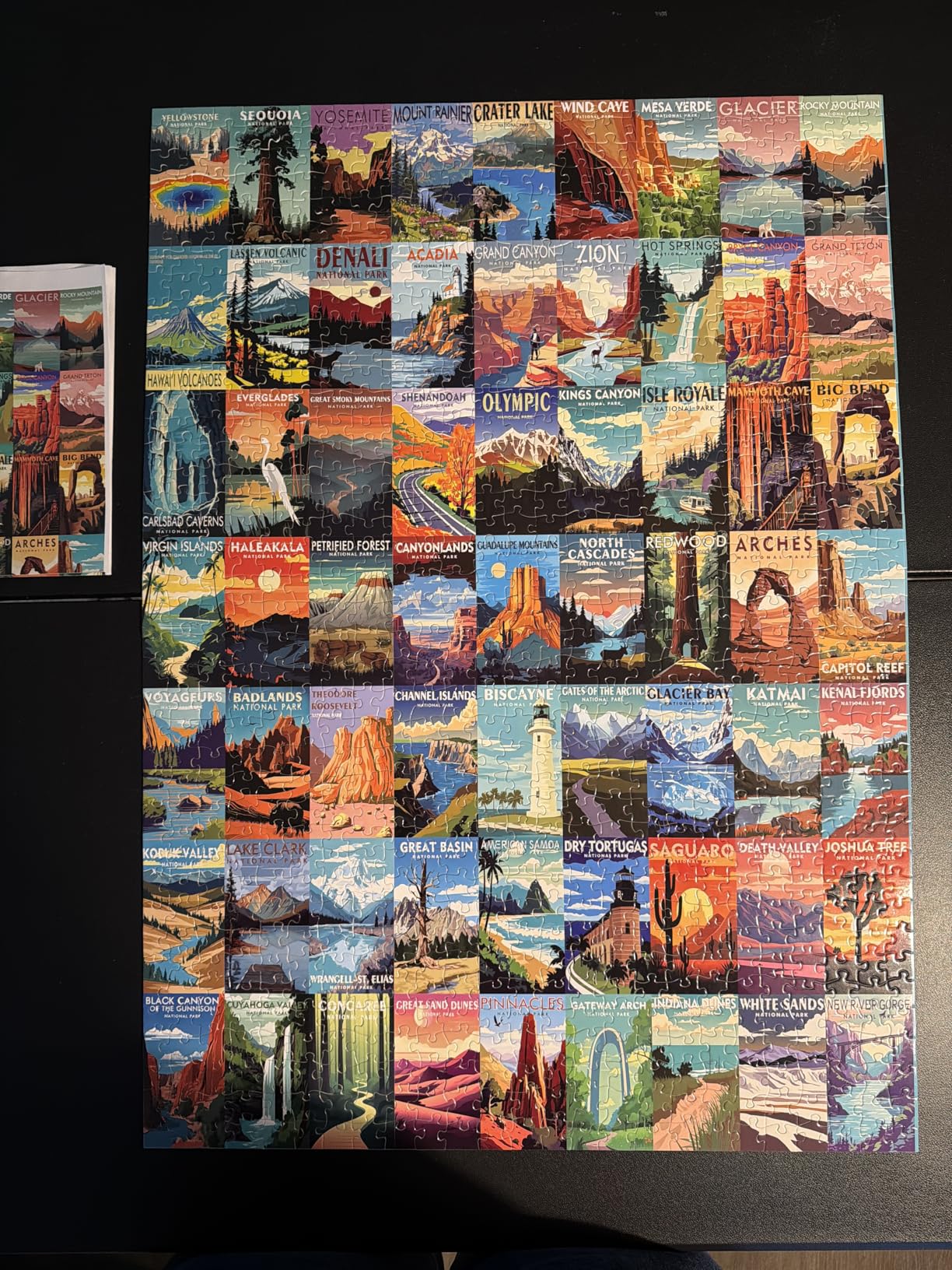 National Parks Puzzle for Adults 1000 Pieces, Travel Poster Landscape Puzzle Including Zion Yellowstone Yosemite, Nature Jigsaw Puzzles Scenery Mountain Scene customer photo 2