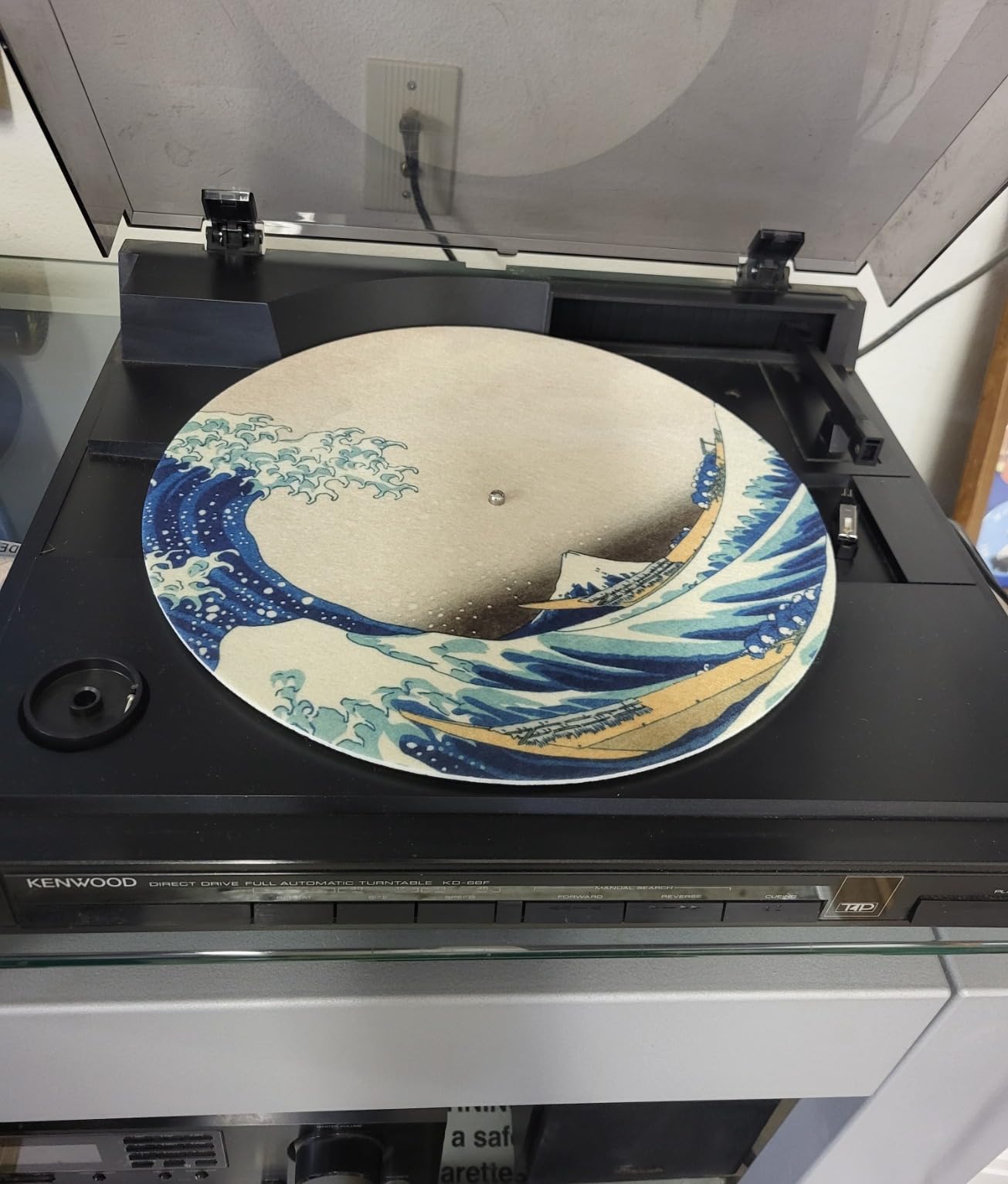 12 Inch Turntable Mat, Slipmat for Vinyl LP Record Player, Anti Static Turntable Platter Mat (japan great wave) customer photo 2