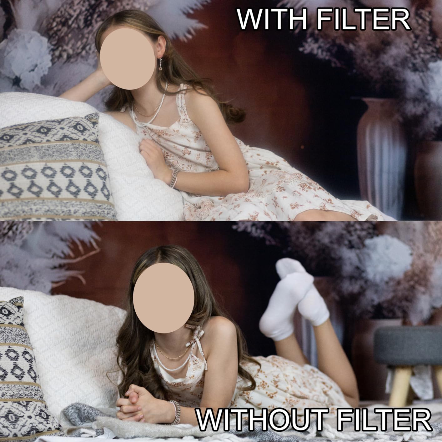 Walking Way 67MM White Pro Mist Diffusion Lens Filter, Dreamy Fog & Soft Glow Effect Filter for Video/Vlog/Portrait, HD Glass, Scratch-Resistant, Ultra-Slim Frame, No Vignetting (Medium-Soft 2) customer photo 1